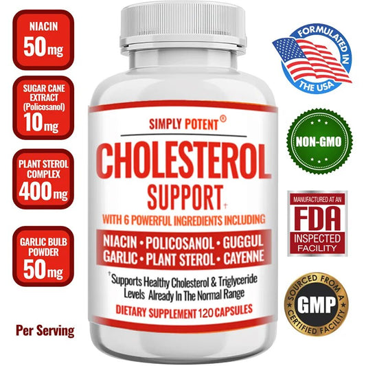 Healthy Cholesterol Support Supplement, Used To Reduce High Cholesterol, Burn Fat, Detoxify and Lose Weight, Metabolism